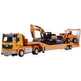 Zbliżenie na realistyczne detale koparki z metalową łyżką