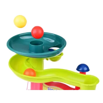 Czerwono-granatowy komin uruchamiający mechanizm zabawki