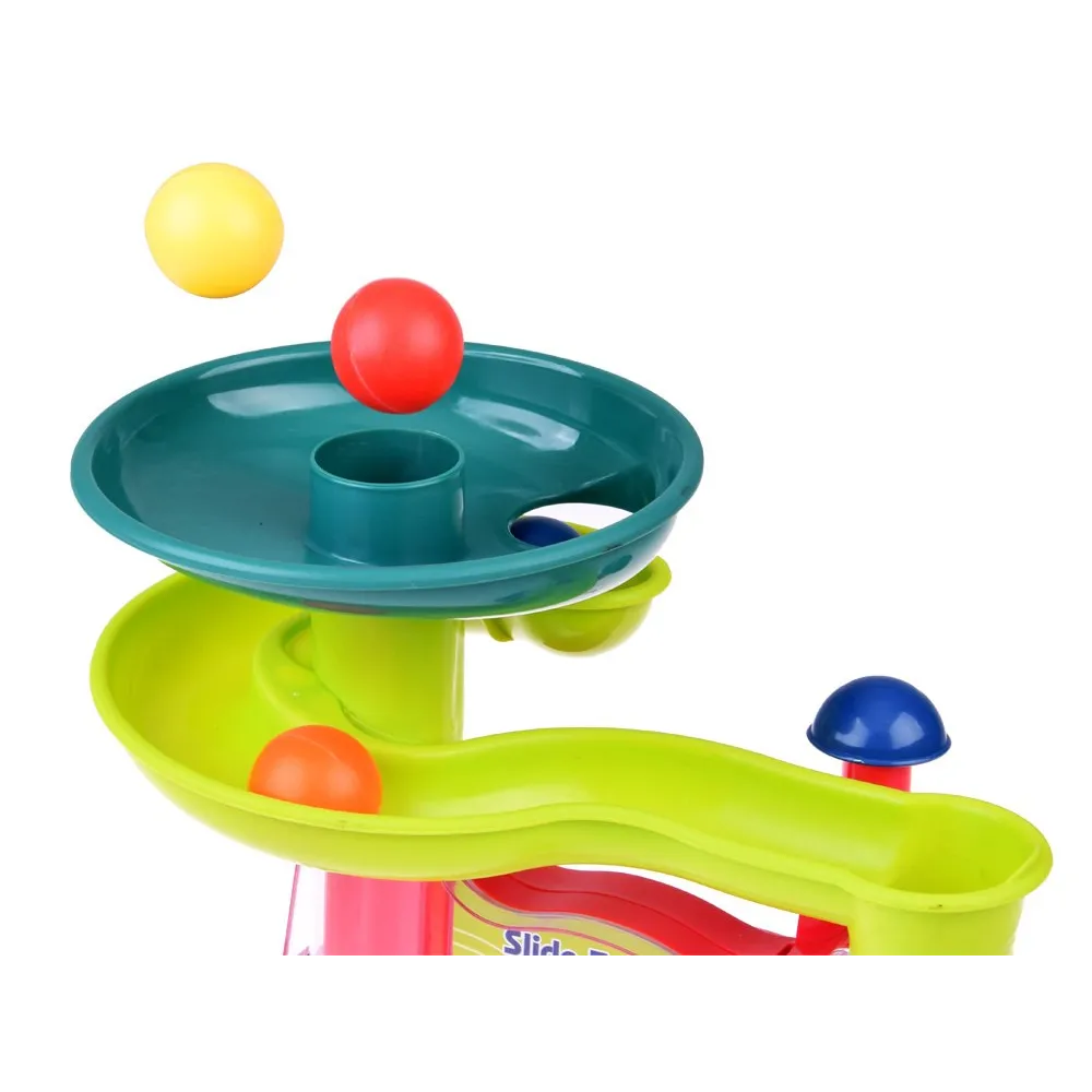 Czerwono-granatowy komin uruchamiający mechanizm zabawki