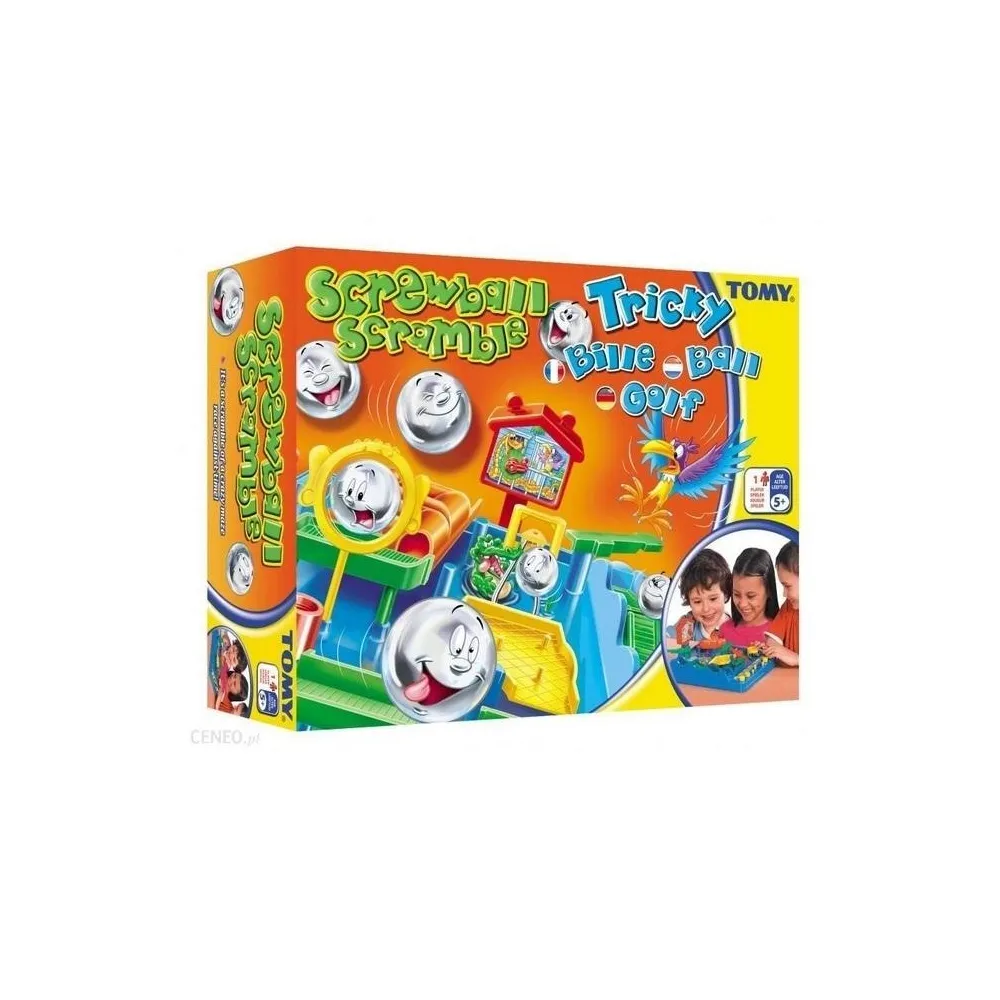 Tor przeszkód TOMY z metalową kulką i zegarem odmierzającym czas