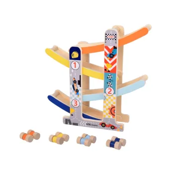 Tor samochodowy Drewniany Tor Zjeżdżalnia dla autek ZA5375