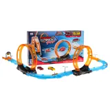 Tor wyścigowy 25el. z dwiema pętlami 360 stopni na jasnym tle