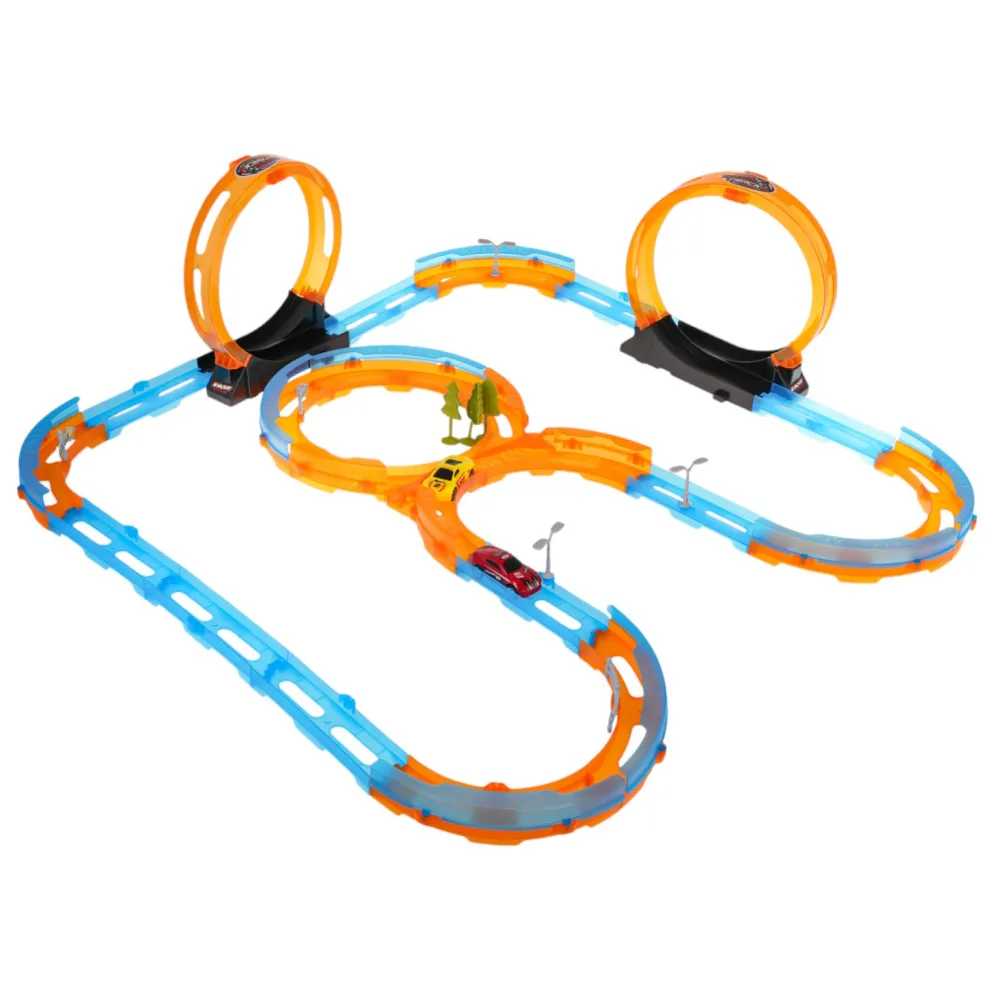 Elementy toru wyścigowego Szybka Jazda rozłożone do samodzielnego montażu