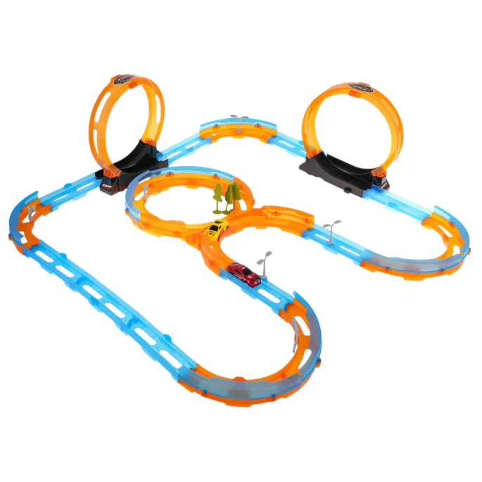 Elementy toru wyścigowego Szybka Jazda rozłożone do samodzielnego montażu