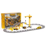 Zestaw Tor Wyścigowy Wersja Budowa rozłożony na stole z widocznymi elementami