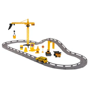 Obrotowy dźwig budowlany z widocznym hakiem i detalami konstrukcji