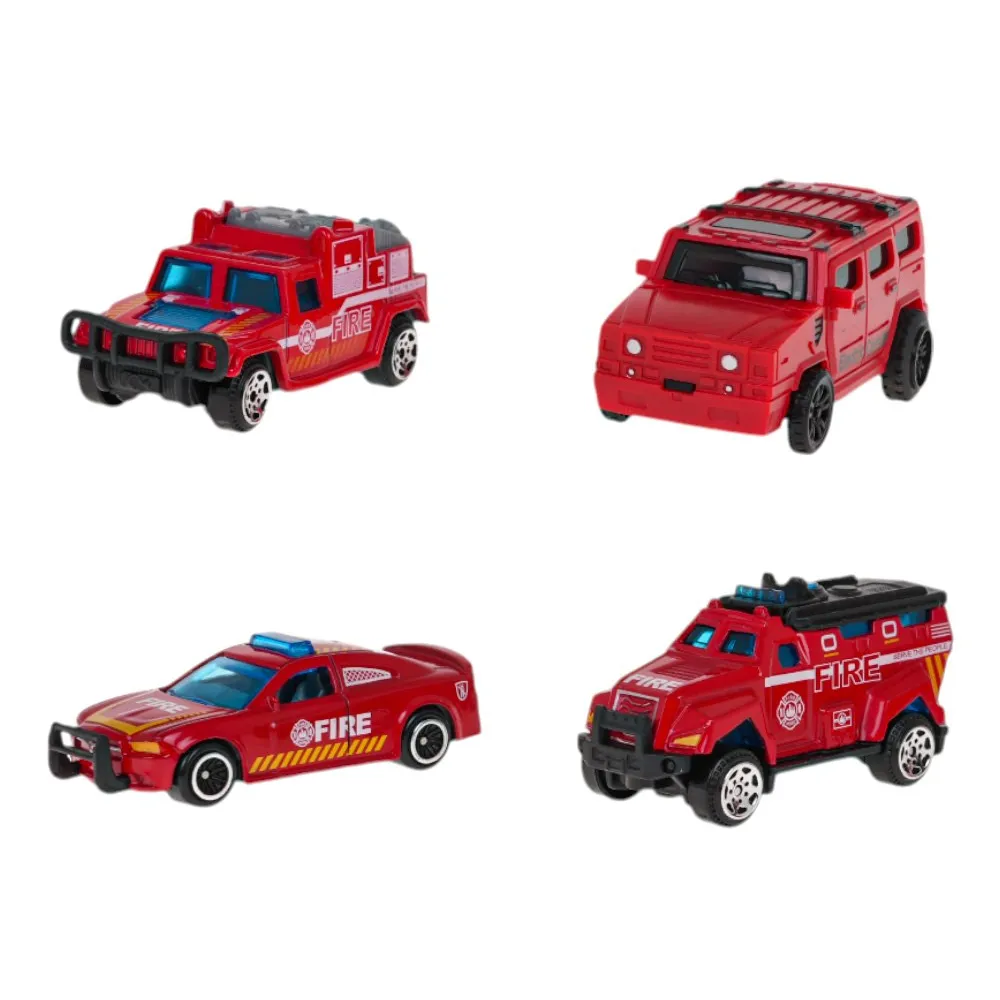 Dwupoziomowa konstrukcja toru ułożona do zabawy strażackiej