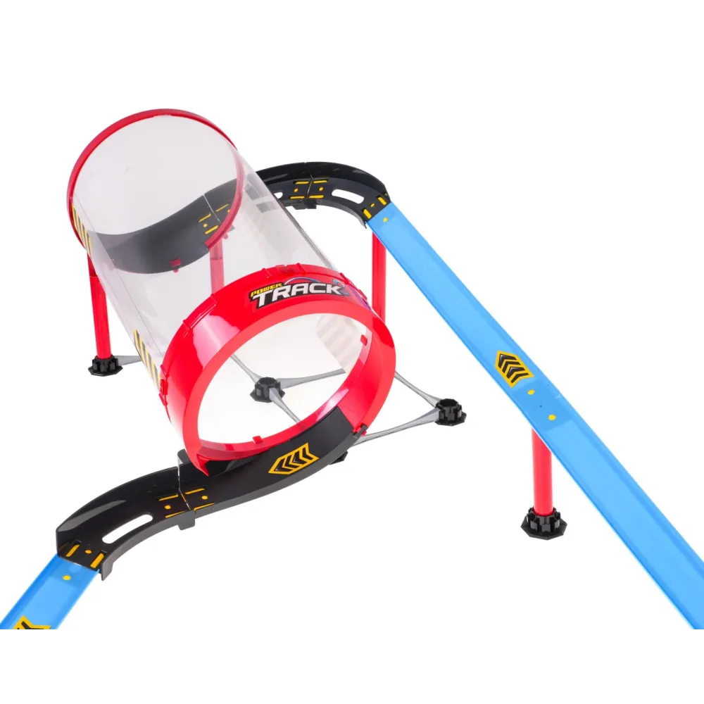 Gotowy tor wyścigowy z autkami i dekoracyjnymi naklejkami