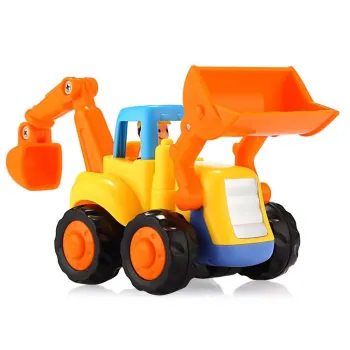 dynamiczna scena zabawy pojazdami w piaskownicy