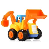 dynamiczna scena zabawy pojazdami w piaskownicy