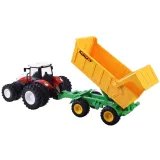 widok zestawu z otwartą tylną klapą przyczepy