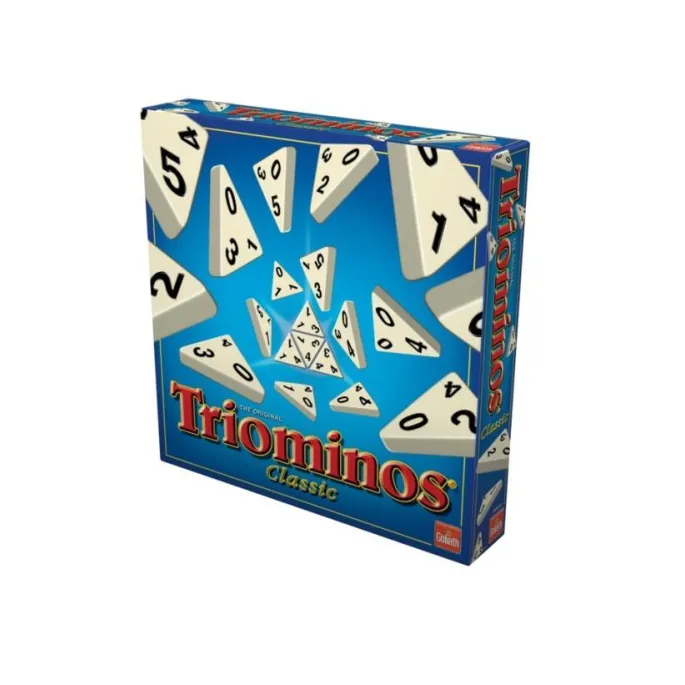 Trójkątne płytki i podstawki z gry Triominos Classic na stole