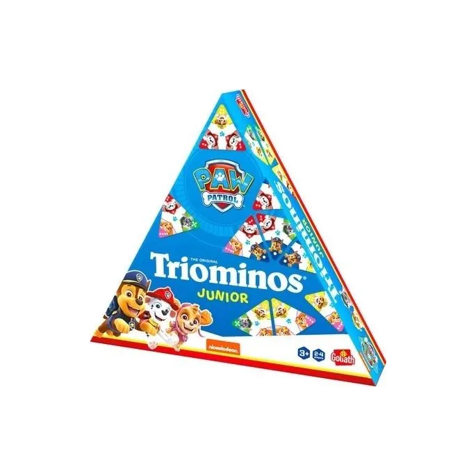 Trójkątne płytki z postaciami z Psi Patrol z gry Triominos Junior