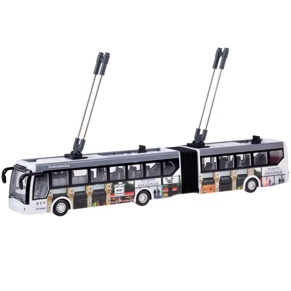 przód trolejbusu z lampką led podczas jazdy