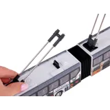 szczegółowe detale przegubowego trolejbusa zbliżenie