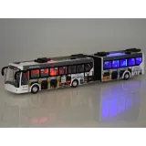 przegubowa konstrukcja trolejbusa podczas skrętu na podłodze