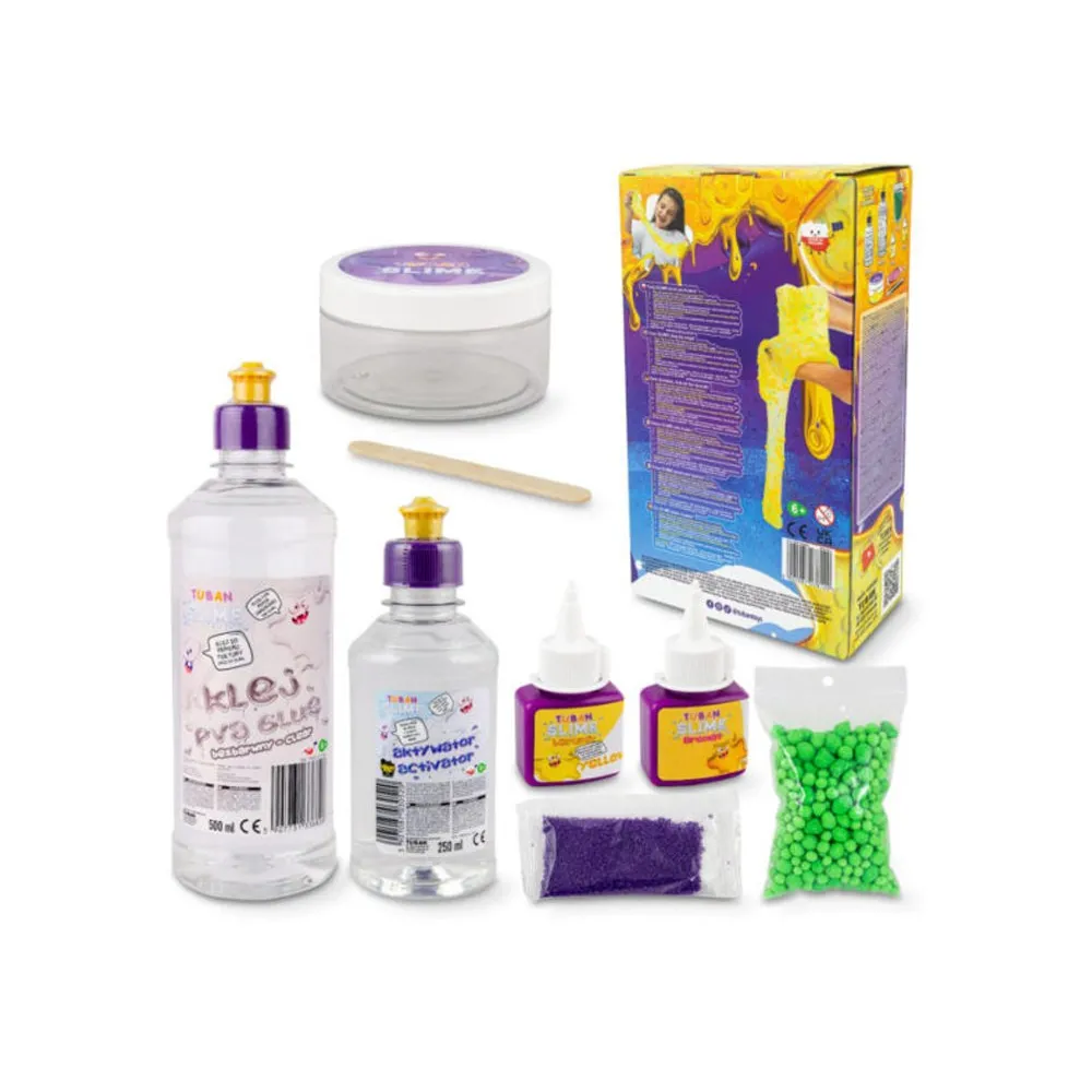 Przygotowywanie masy slime z użyciem aktywatora i kleju PVA