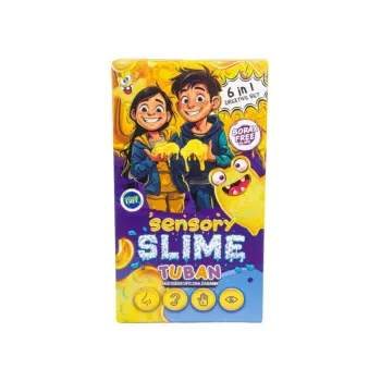 Estetycznie zaprojektowane pudełko zestawu Sensory Slime 6w1