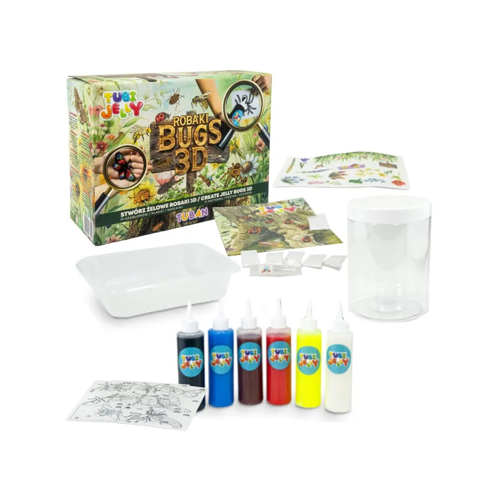 Kolorowe żelowe figurki robaków wykonane w zestawie Tubi Jelly