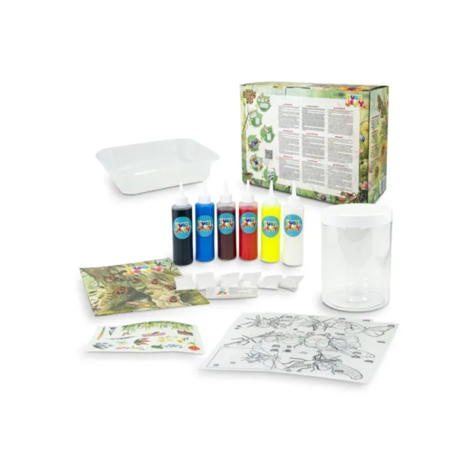 Przybliżenie na zestaw żelowych płynów w różnych barwach