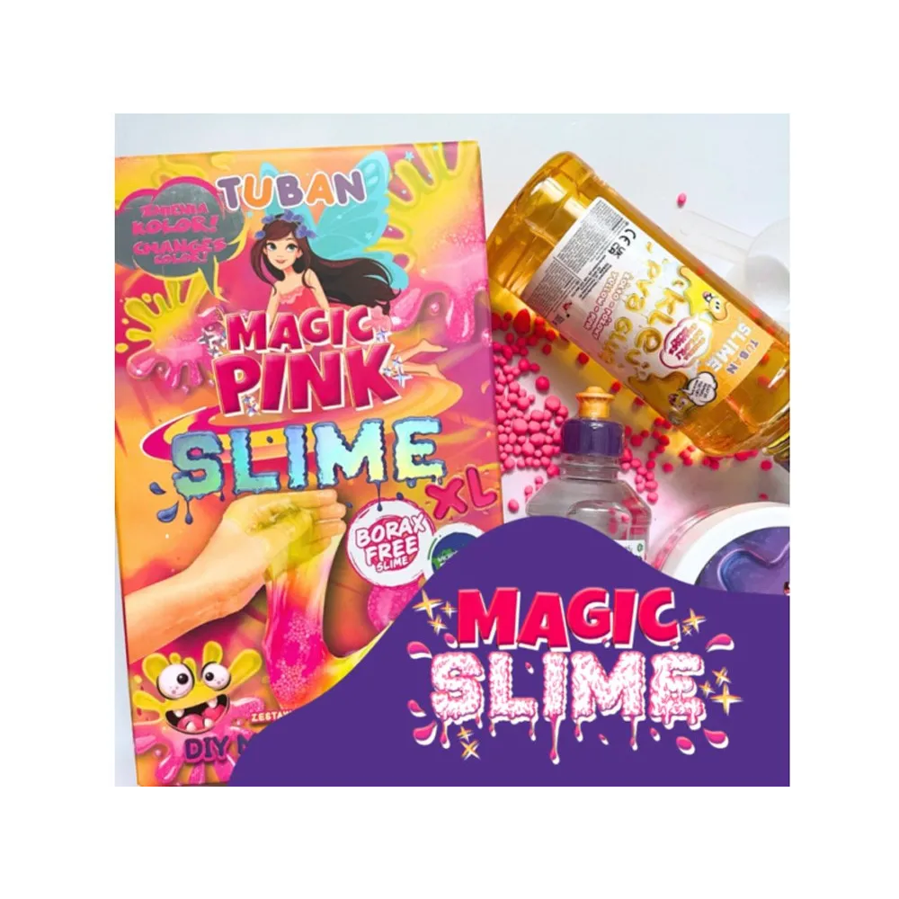 Opakowanie zestawu Slime Magic Pink XL i akcesoria do przygotowania masy