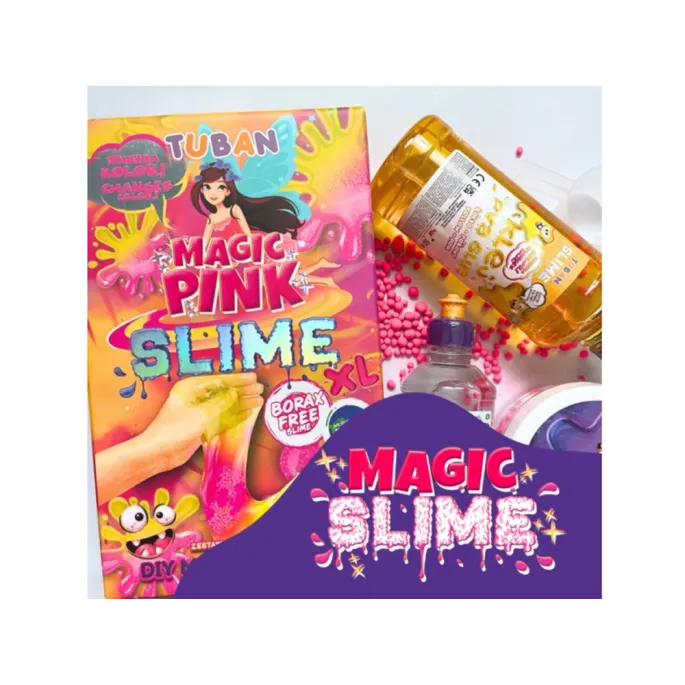Opakowanie zestawu Slime Magic Pink XL i akcesoria do przygotowania masy
