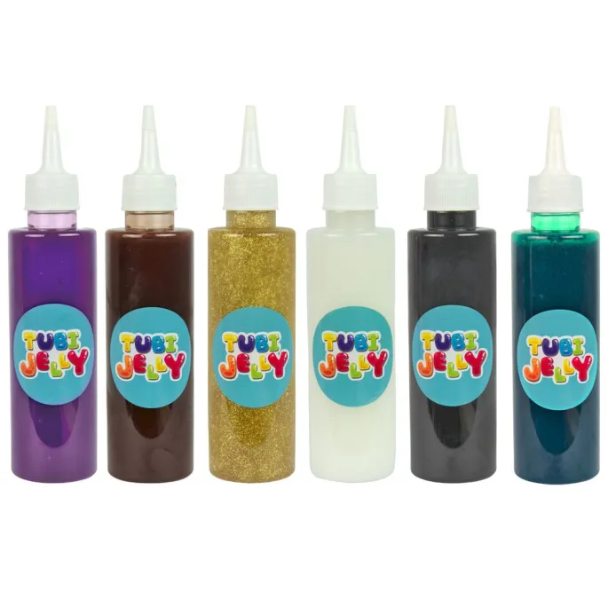 Żelowe figurki 3D wykonane za pomocą Tubi Jelly na folii