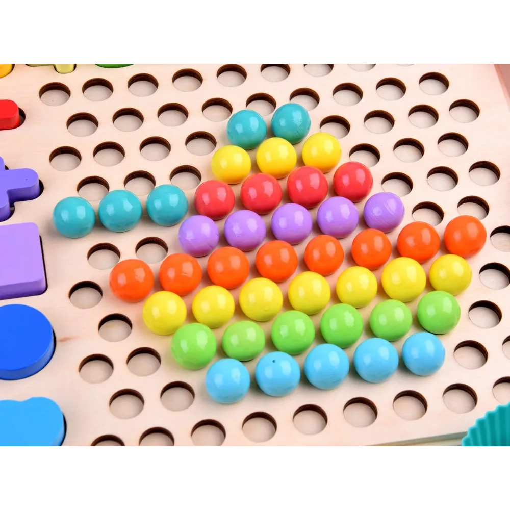 magnetyczna wędka i kolorowe rybki z zestawu edukacyjnego