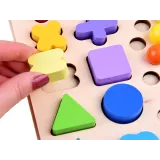 komplet wszystkich elementów drewnianego zestawu do liczenia