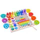 pudełko do przechowywania drewnianej układanki liczbowej