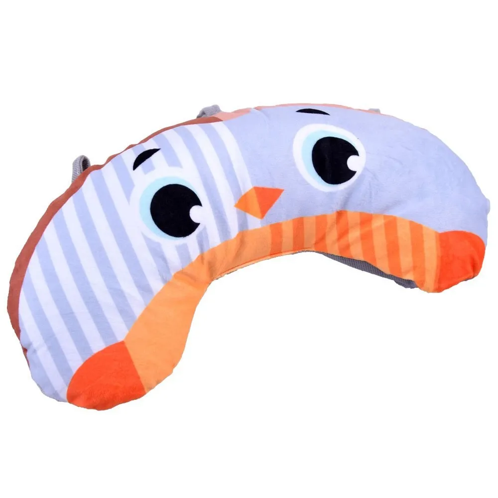 szara mata z kontrastowymi wzorami do zabawy niemowląt