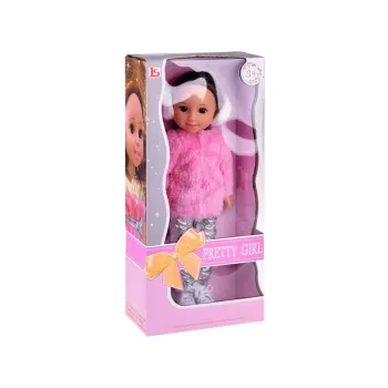 Uśmiechnięta buzia lalki z realistycznymi rysami twarzy