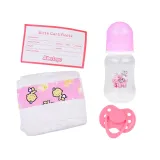 akcesoria: pampers, butelka oraz magnetyczny smoczek przy lalce