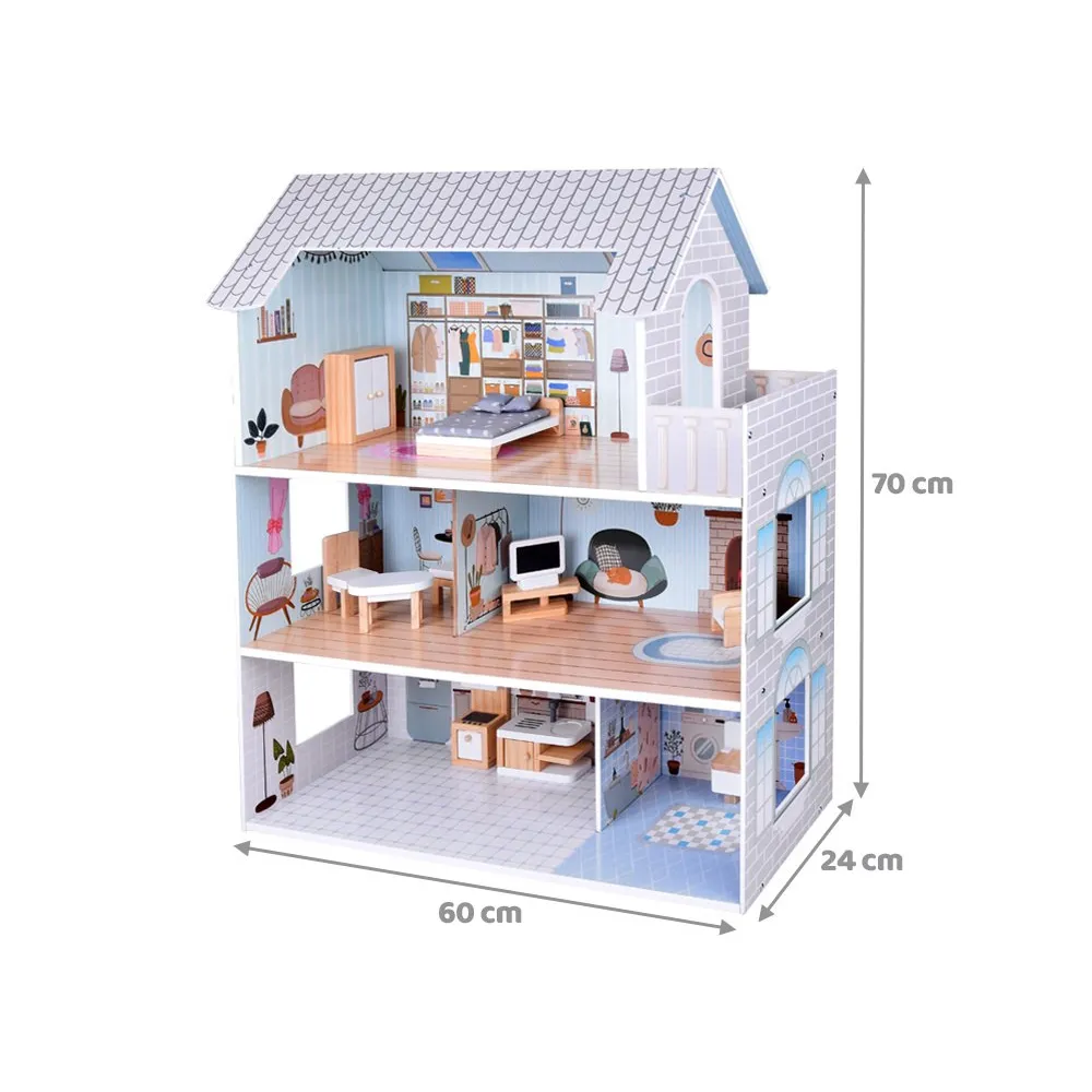 pokój dzienny z fotelami i stolikiem w pastelowych kolorach