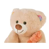 widok plecaka miś z zamkiem błyskawicznym i miękkim materiałem