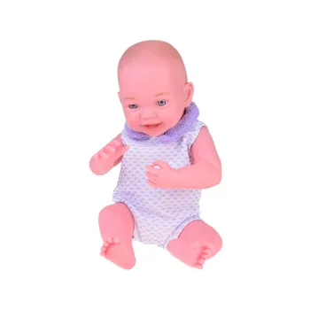 widok stroju lalki – sweterek i body w fioletowym kolorze