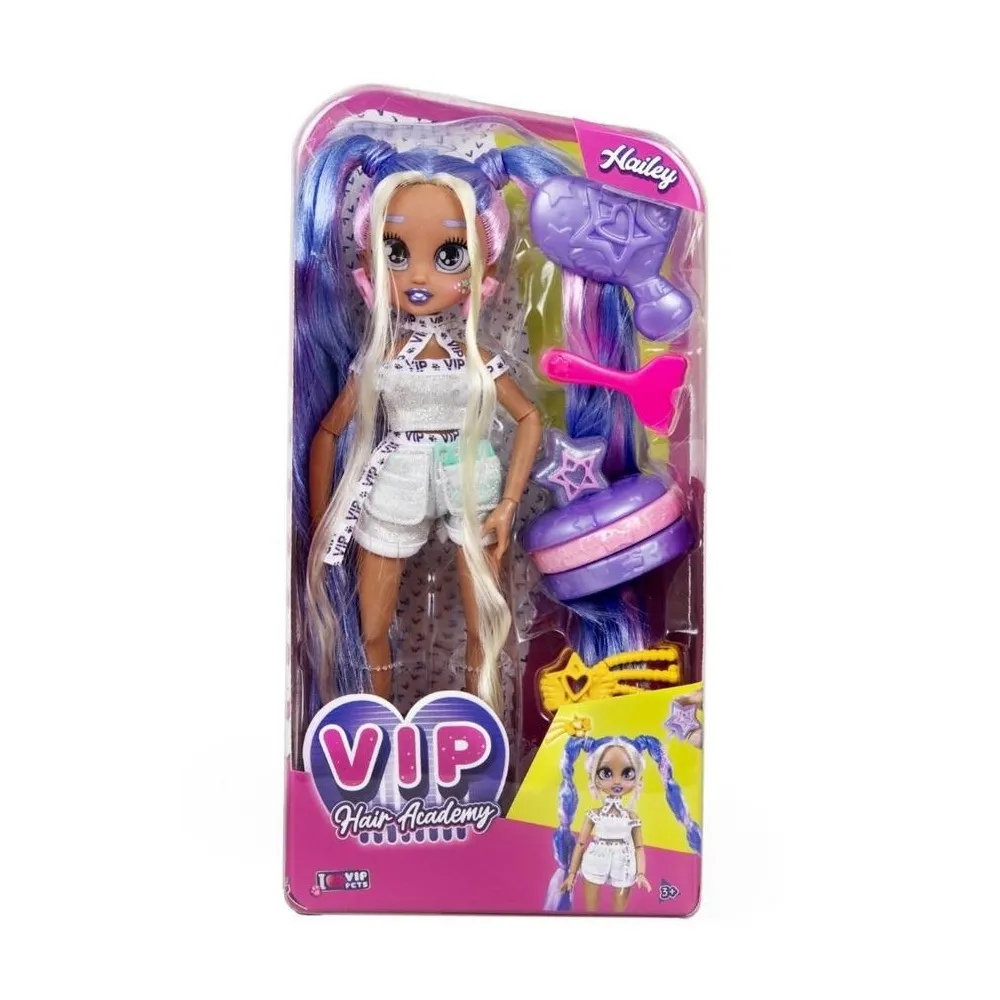 Lalka VIP Pets Hair Academy Hailey z długimi blond włosami i akcesoriami