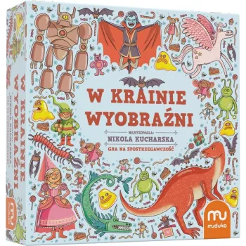 Plansza z gry W Krainie Wyobraźni MUDUKO z barwną ilustracją przygodową