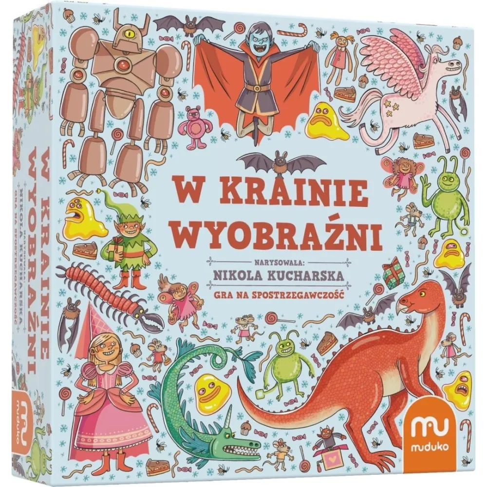 Plansza z gry W Krainie Wyobraźni MUDUKO z barwną ilustracją przygodową