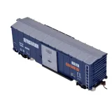 wagon towarowy umieszczony na torowisku modelowym