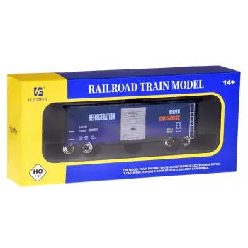 wagon z podłączonymi zaczepami gotowy do zestawu kolejki