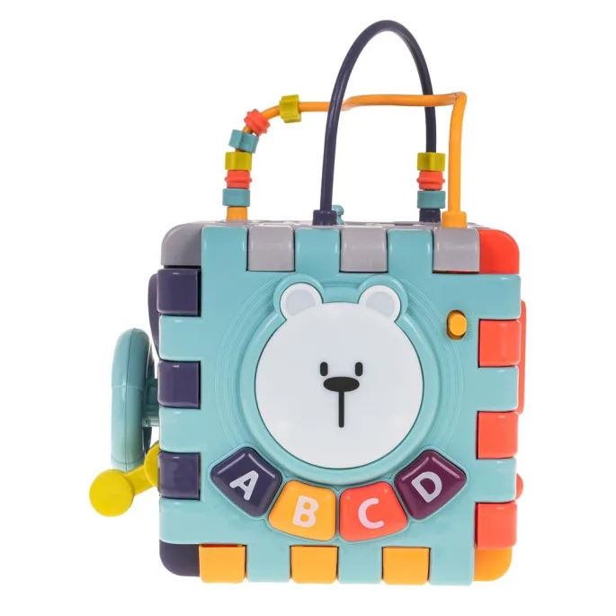 Detal ścianki z kierownicą, skrzynią biegów i ruchomymi elementami