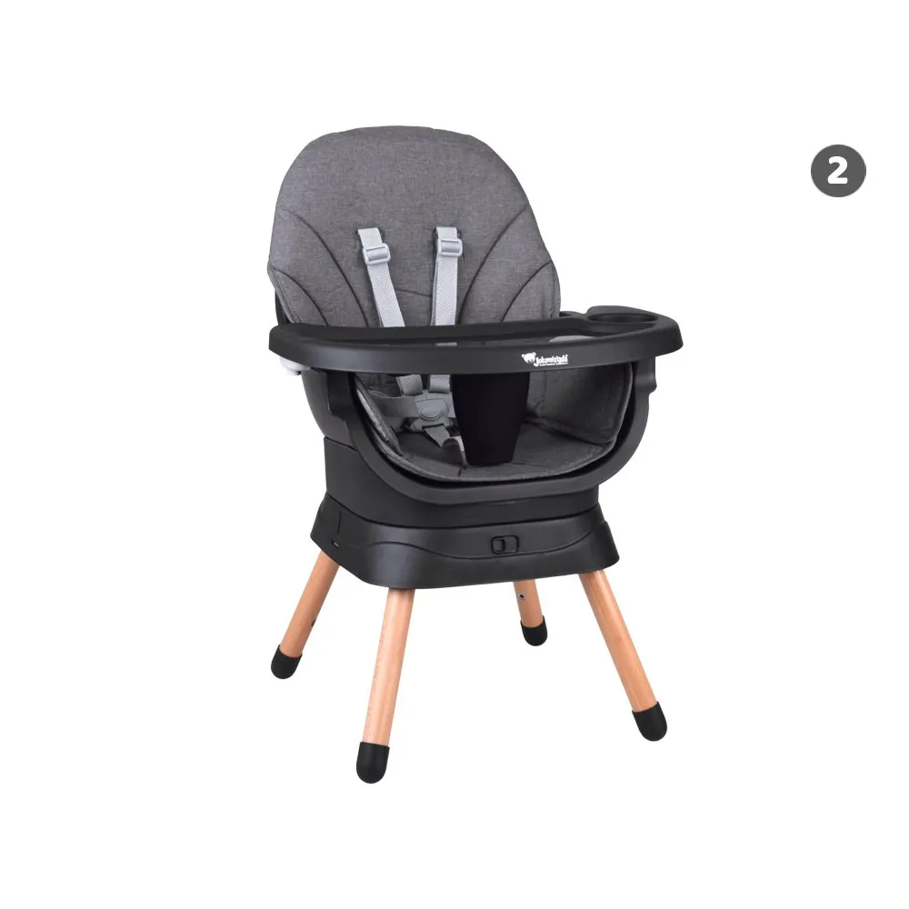 Detail pięciopunktowych pasów bezpieczeństwa oraz antypoślizgowych stopek