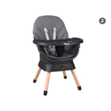 Detail pięciopunktowych pasów bezpieczeństwa oraz antypoślizgowych stopek