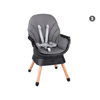 Zdejmowana tapicerka i koszyk na drobiazgi pod spodem krzesełka