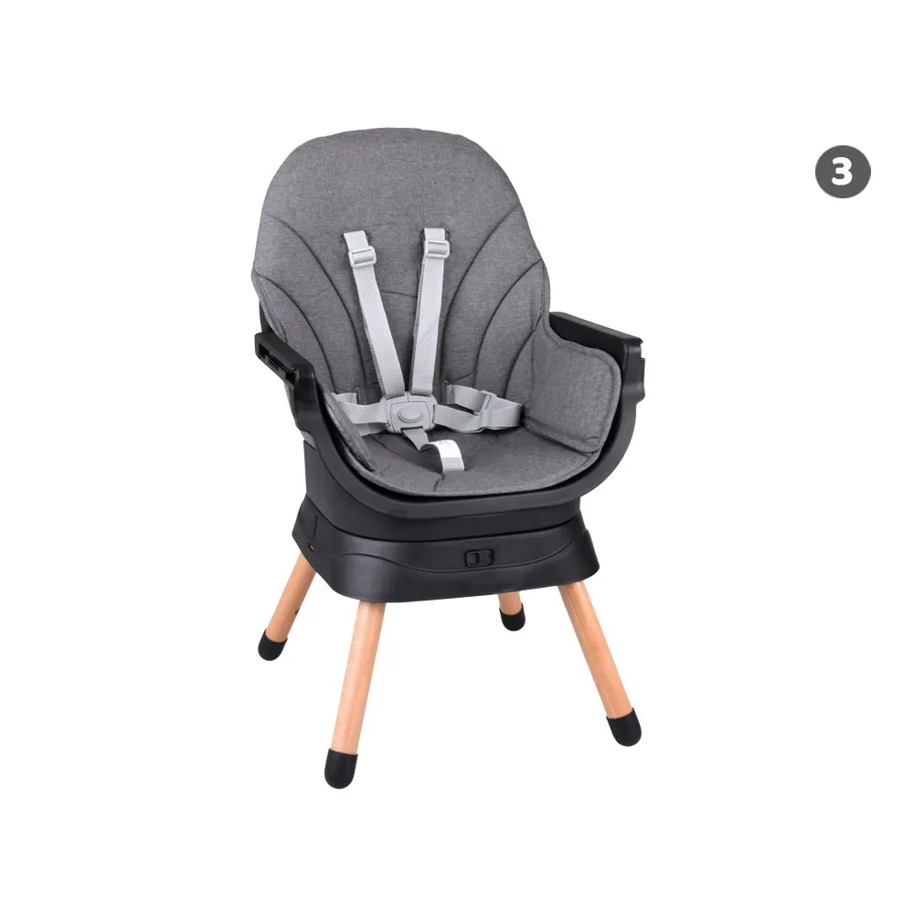 Zdejmowana tapicerka i koszyk na drobiazgi pod spodem krzesełka