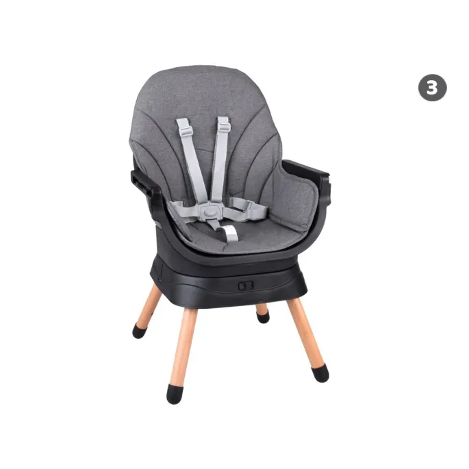 Zdejmowana tapicerka i koszyk na drobiazgi pod spodem krzesełka