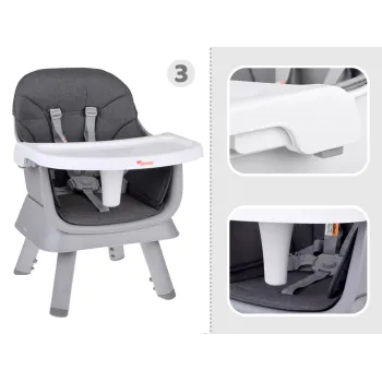 niski fotelik z tacką w wariancie do rysowania