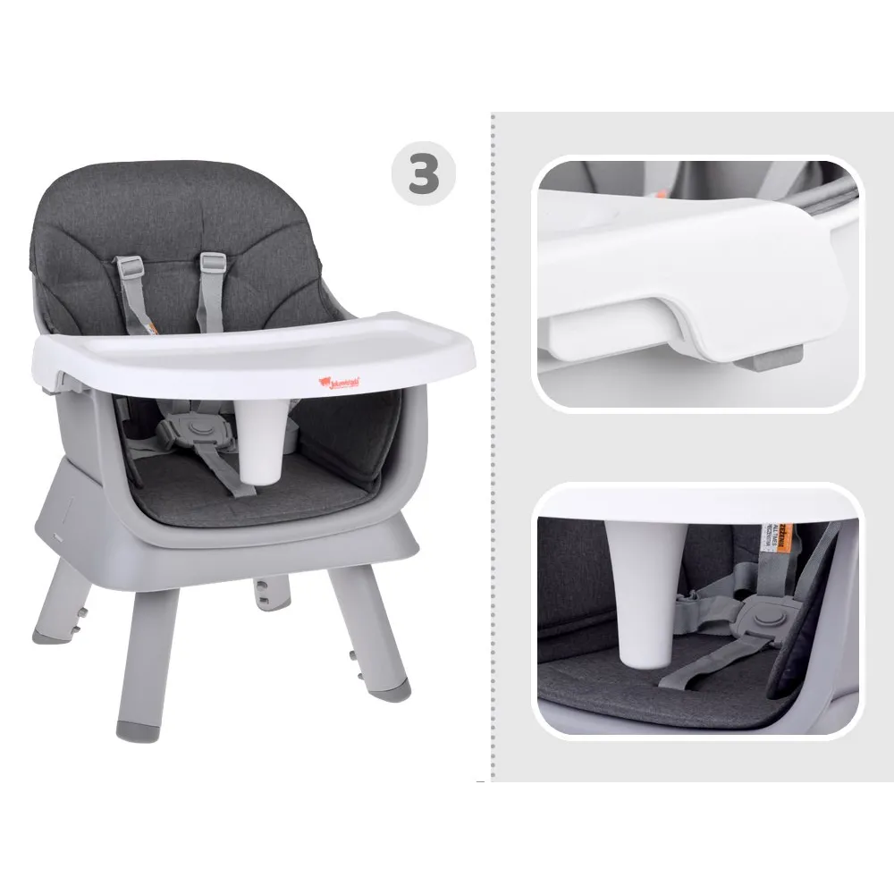 niski fotelik z tacką w wariancie do rysowania