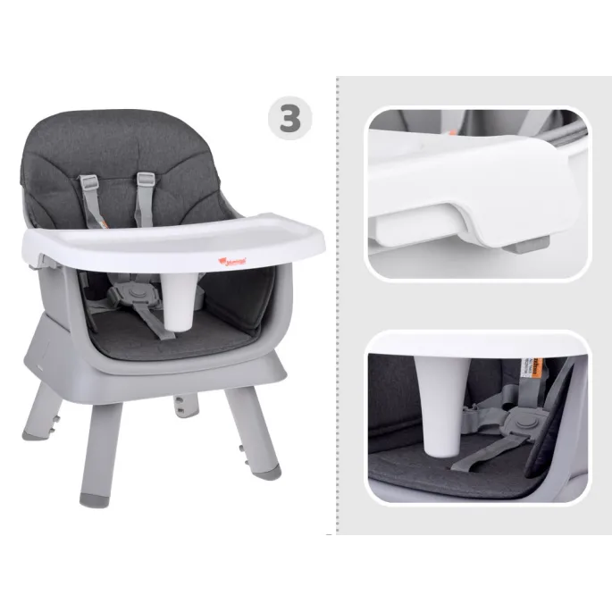 niski fotelik z tacką w wariancie do rysowania